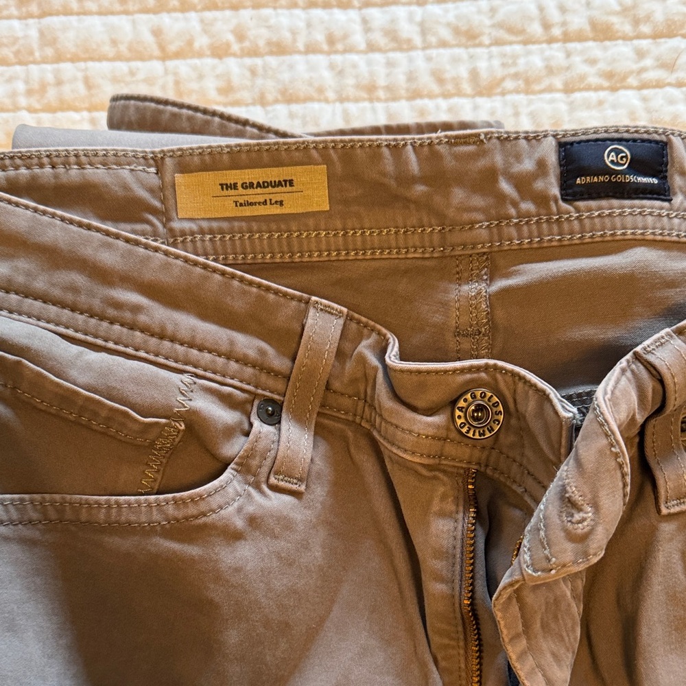 AG Adriano Goldschmied Men's Brown Slim Jeans